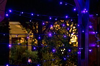 שרשרת נורות לד סולארית גרלנדה 50 נורות לד LED - צבע כחול