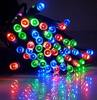 גרילנדה שרשרת נורות לד סולארית עם 100 נורות לד LED צבעוניות