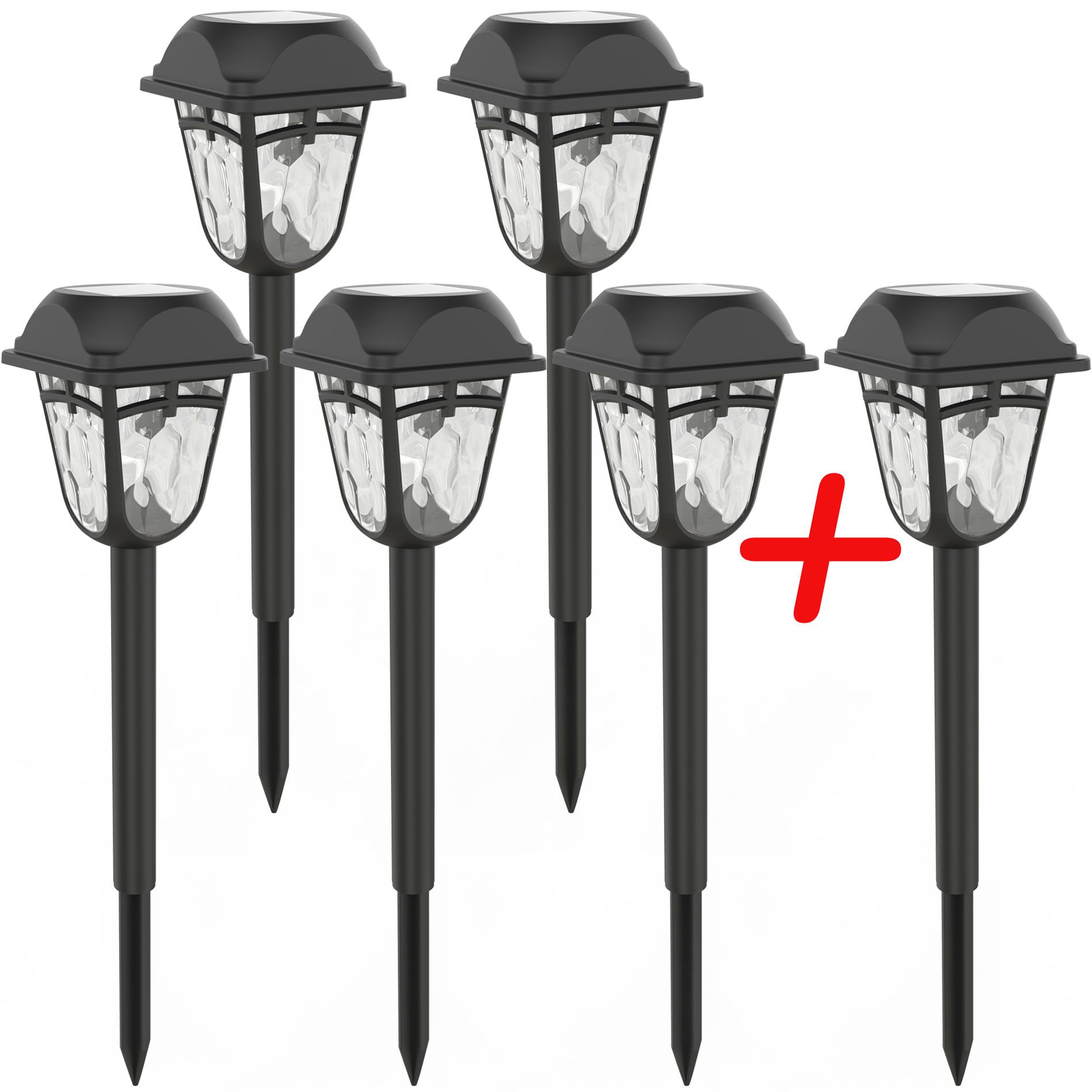 תאורה סולארית לגינה 1+5 מתנה דגם פגודה מחליף צבעים / לבן חם תאורה סולארית לגינה 1+5 מתנה דגם פגודה מחליף צבעים / לבן חם