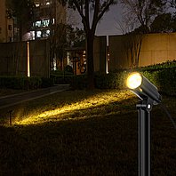 תאורת חוץ סולארית לגינה סט 4 ספוטים מקצועיים תאורה בגוון חם